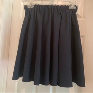 Zara high waisted flare skirt dark navy Sz small